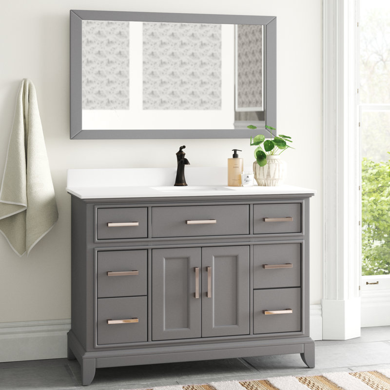 Valor 48" Single Bathroom Vanity Set with Mirror & Reviews Joss & Main